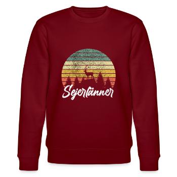 Sejerlänner - Siegen Wittgenstein Siegerland - Stanley/Stella Unisex Bio-Sweatshirt CHANGER  - Burgunderrot - Vorne - Nik (191cm) & Marisol (170cm)
