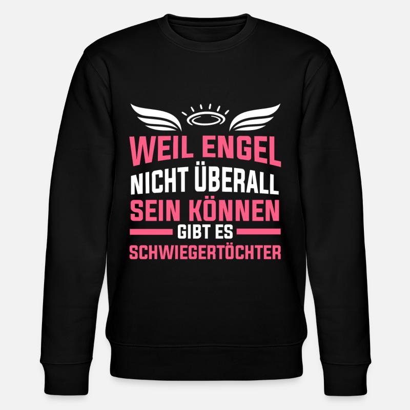 Schwiegertochter Engel Geschenk - Stanley/Stella Unisex Bio-Sweatshirt CHANGER  - Schwarz