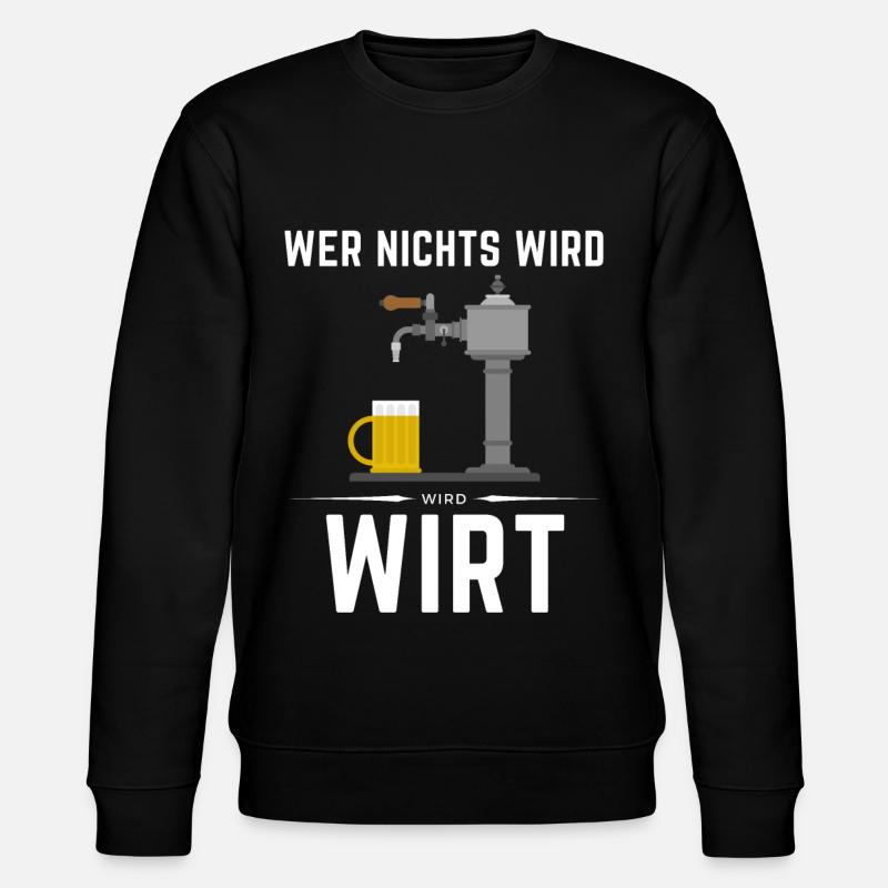 WER NICHTS WIRD - WIRD WIRT! - Stanley/Stella Unisex Bio-Sweatshirt CHANGER  - Schwarz