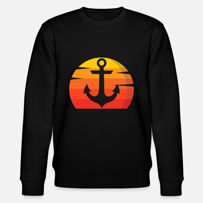 Ancre bateau maritime - Sweat bio CHANGER Stanley/Stella Unisexe - noir