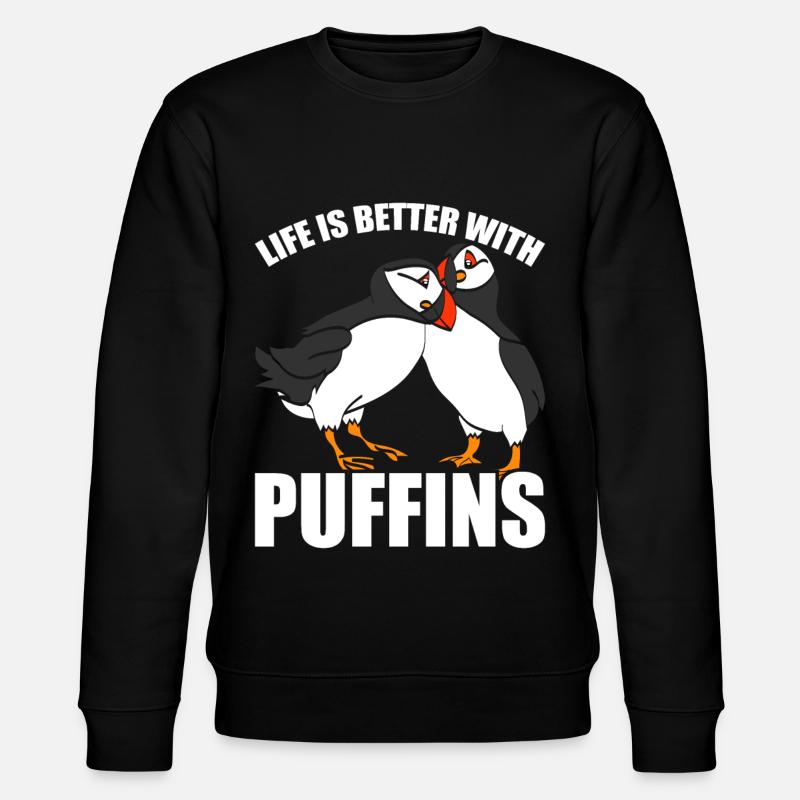 Puffin paroge-plongeur cadeau oiseau - Sweat bio CHANGER Stanley/Stella Unisexe - noir