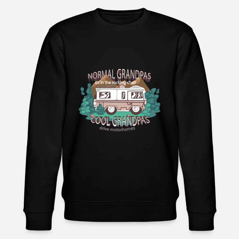 Cool grandpas drive camper - Stanley/Stella CHANGER Unisex Organic Sweatshirt - black