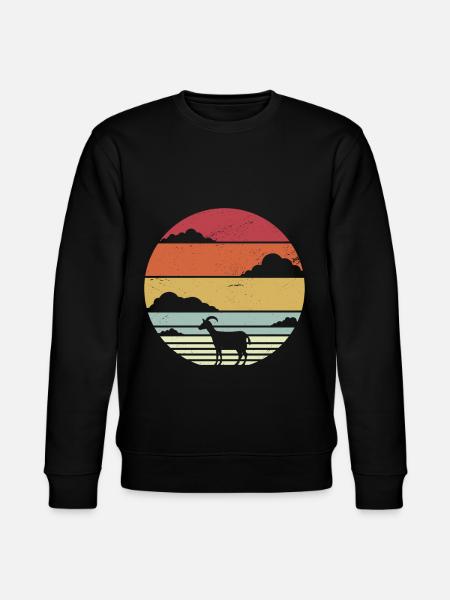 Goat Retro - Stanley/Stella CHANGER Unisex Organic Sweatshirt - black