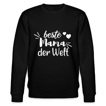 beste Mama - Stanley/Stella Unisex Bio-Sweatshirt CHANGER  - Schwarz - Vorne - Nik (191cm) & Marisol (170cm)