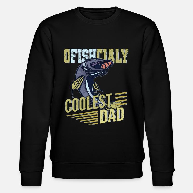 Meilleur pêcheur pêche papa - Sweat bio CHANGER Stanley/Stella Unisexe - noir