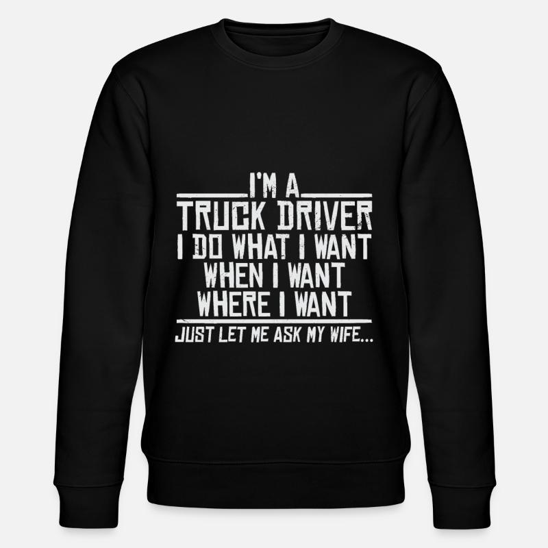 Chauffeur de camion - Sweat bio CHANGER Stanley/Stella Unisexe - noir