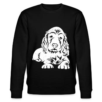 Cocker mignon cadeau d’épagneul - Sweat bio CHANGER Stanley/Stella Unisexe - noir - Devant - Nik (191cm) & Marisol (170cm)
