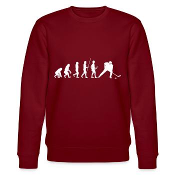 Hockey - Stanley/Stella Unisex Bio-Sweatshirt CHANGER  - Burgunderrot - Vorne - Nik (191cm) & Marisol (170cm)