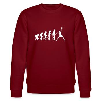 Basketteur Evolution Basket-ball motif - Sweat bio CHANGER Stanley/Stella Unisexe - bordeaux - Devant - Nik (191cm) & Marisol (170cm)