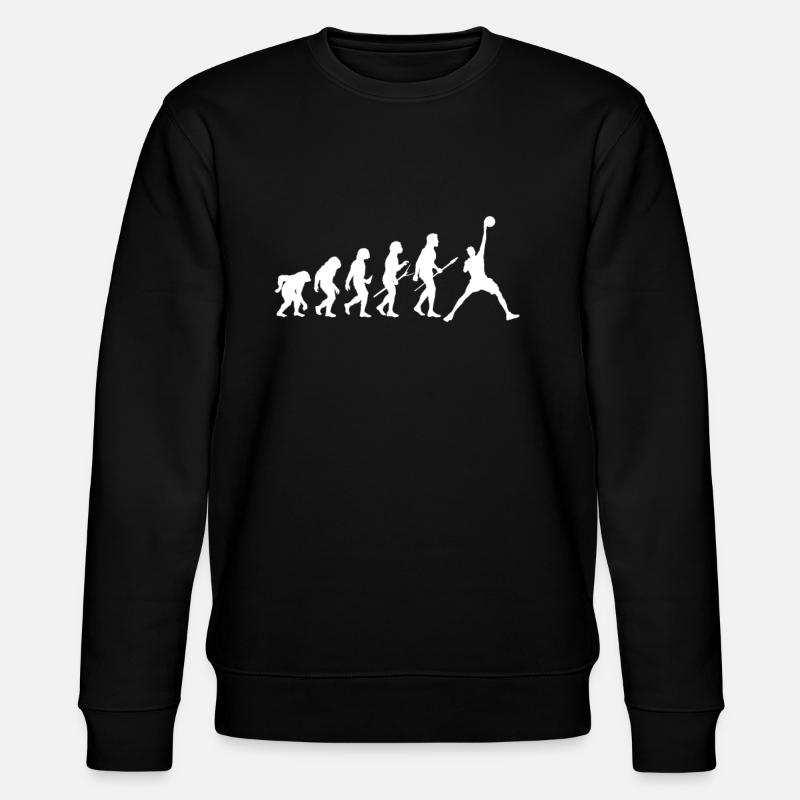 Basketballer Evolution Basketball Motif - Stanley/Stella CHANGER Unisex Organic Sweatshirt - black