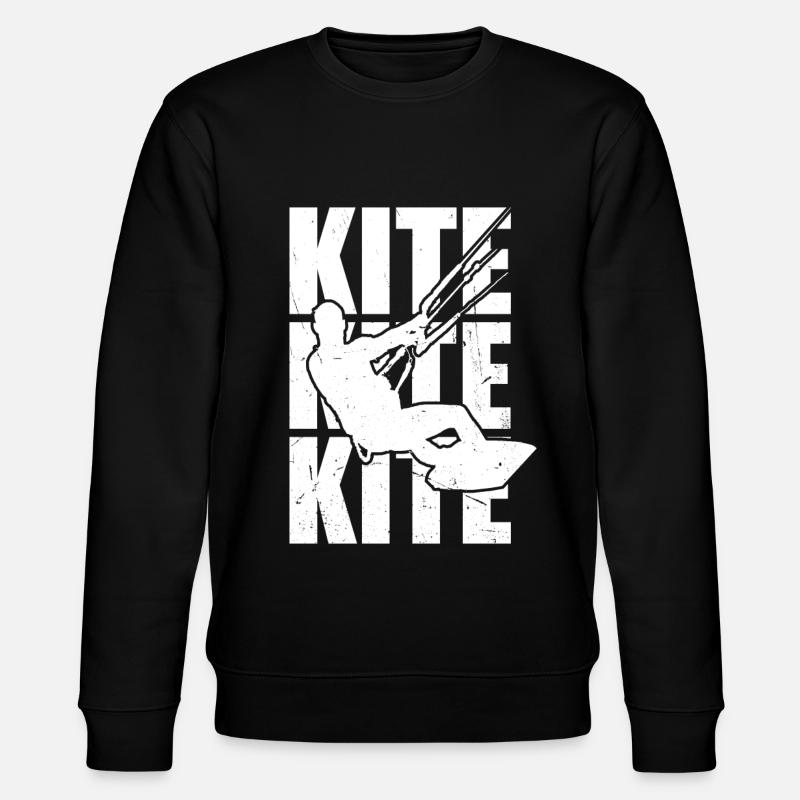 Kitesurf Surfboard Kitesurfing Surfer Kitesurfer - Stanley/Stella CHANGER Unisex Organic Sweatshirt - black