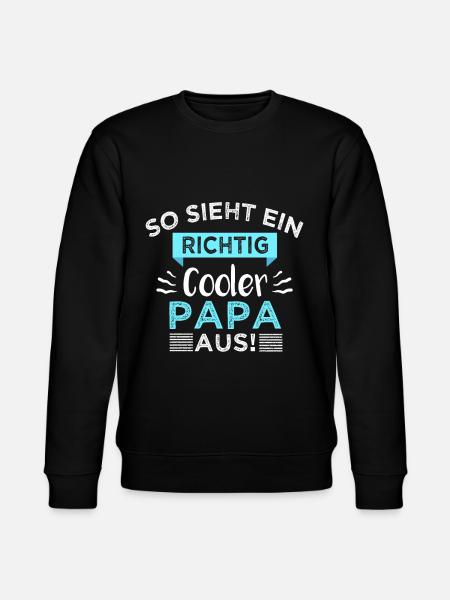 Cooler Papa - Stanley/Stella Unisex Bio-Sweatshirt CHANGER  - Schwarz