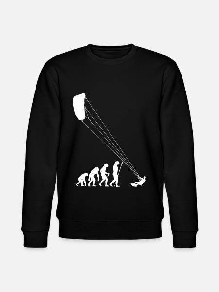 Evolution Kitesurfing Surfing Kitesurf Gift - Stanley/Stella CHANGER Unisex Organic Sweatshirt - black