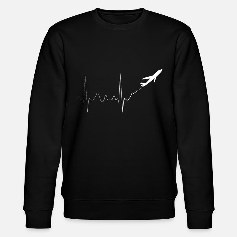 Avion de battements de cœur - Sweat bio CHANGER Stanley/Stella Unisexe - noir