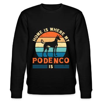 Podenco Hund Ibizan Hound - Stanley/Stella Unisex Bio-Sweatshirt CHANGER  - Schwarz - Vorne - Nik (191cm) & Marisol (170cm)