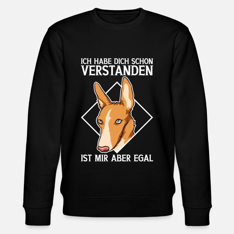 Podenco Frau Hunde Mama Geschenk - Stanley/Stella Unisex Bio-Sweatshirt CHANGER  - Schwarz