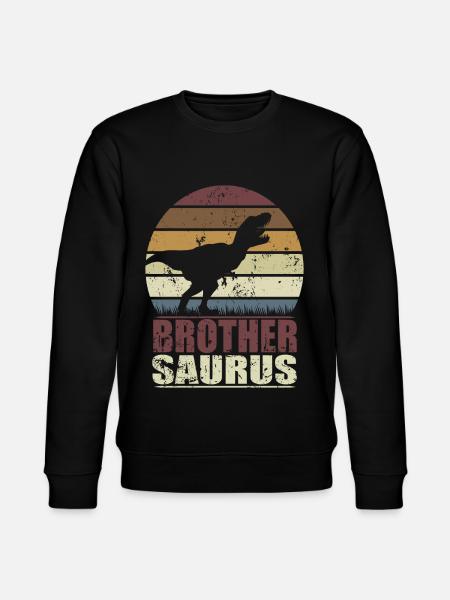BrotherSaurus Dinosaur Dino Brother Saurus - Stanley/Stella CHANGER Unisex Organic Sweatshirt - black