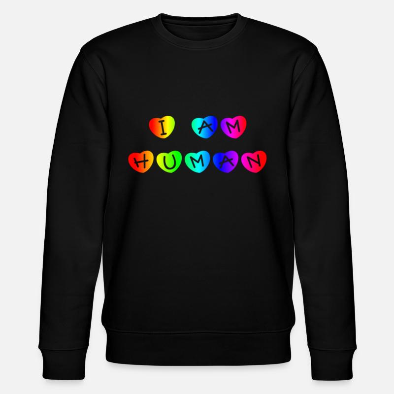 Regenbogen, Regenbogen, Regenbogen, Regenbogen, Regenbogen - Stanley/Stella Unisex Bio-Sweatshirt CHANGER  - Schwarz