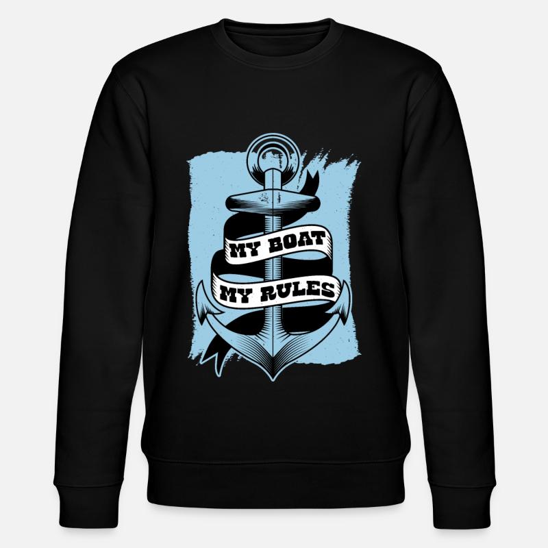 Boat Ship Skipper - Stanley/Stella CHANGER Unisex Organic Sweatshirt - black