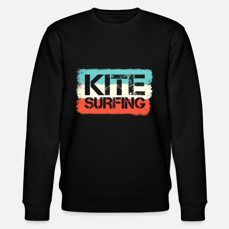Kite Surfing Retro - Stanley/Stella CHANGER Unisex Organic Sweatshirt - black