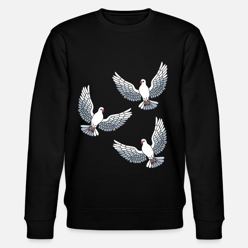 Pigeons Oiseaux - Sweat bio CHANGER Stanley/Stella Unisexe - noir