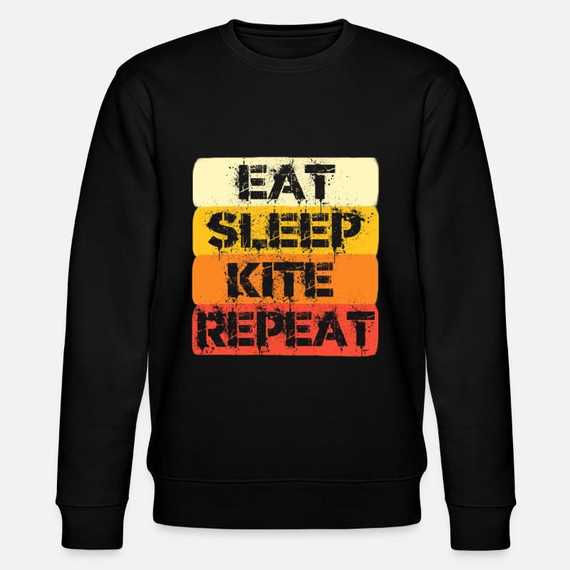 kite surfing retro - Stanley/Stella Unisex Bio-Sweatshirt CHANGER  - Schwarz