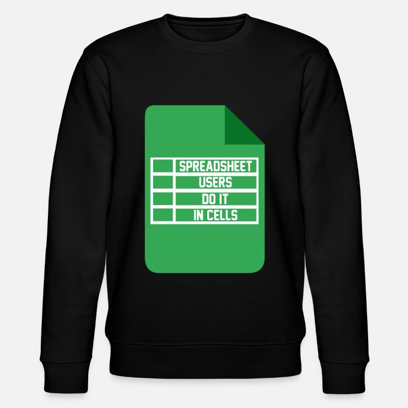 Spreadsheet Users Do It In Cells Excel Accountant - Stanley/Stella CHANGER Unisex Organic Sweatshirt - black