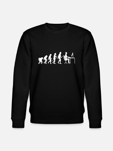 Evolution Computer Geschenk Laptop PC - Stanley/Stella Unisex Bio-Sweatshirt CHANGER - Schwarz