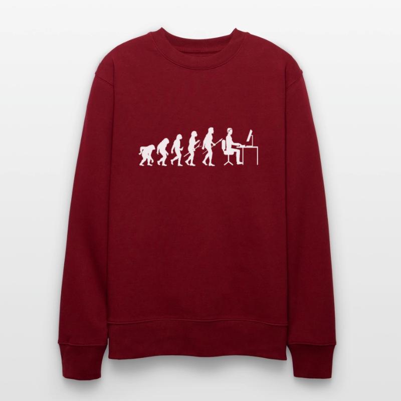 Evolution Computer Geschenk Laptop PC Stanley/Stella Unisex Bio-Sweatshirt CHANGER 