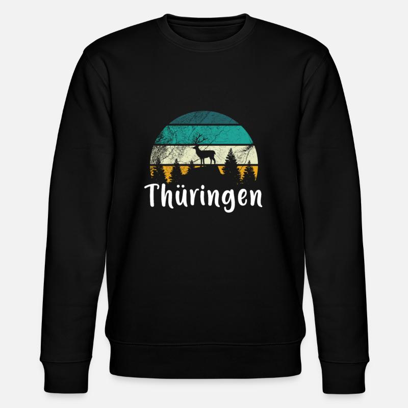 Thüringer Thüringen - Stanley/Stella Unisex Bio-Sweatshirt CHANGER - Schwarz