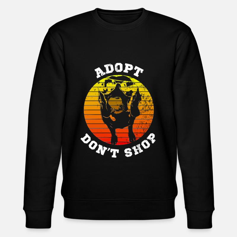 adopt don't shop - Stanley/Stella CHANGER Unisex Organic Sweatshirt - black