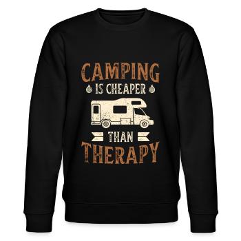 Camper - Stanley/Stella Unisex Bio-Sweatshirt CHANGER  - Schwarz - Vorne - Nik (191cm) & Marisol (170cm)