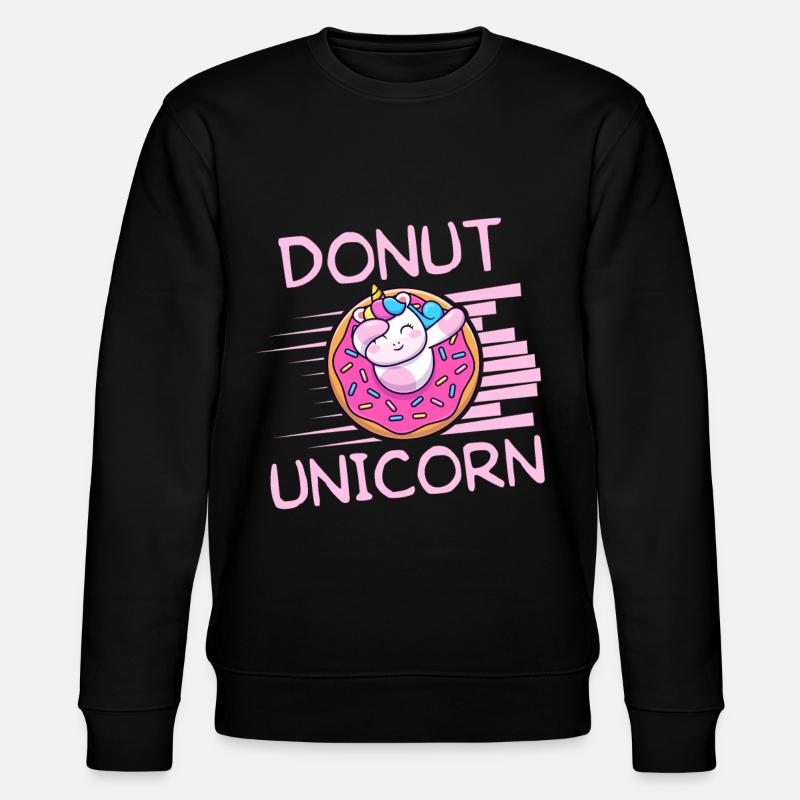 Donut Einhorn - Stanley/Stella Unisex Bio-Sweatshirt CHANGER  - Schwarz