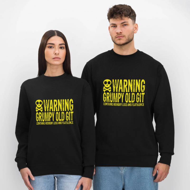 Warning Grumpy Old Git Sweat bio CHANGER Stanley/Stella Unisexe