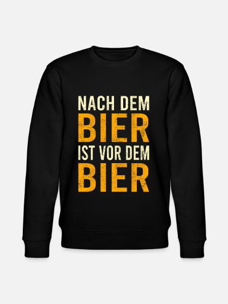 Lustiger Bier Spruch - Stanley/Stella Unisex Bio-Sweatshirt CHANGER - Schwarz