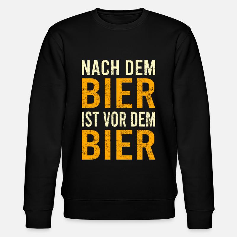 Lustiger Bier Spruch - Stanley/Stella Unisex Bio-Sweatshirt CHANGER  - Schwarz