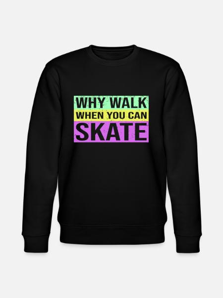 Rollschuhfahren Rollerskates Retro Bunt Spruch - Stanley/Stella Unisex Bio-Sweatshirt CHANGER - Schwarz