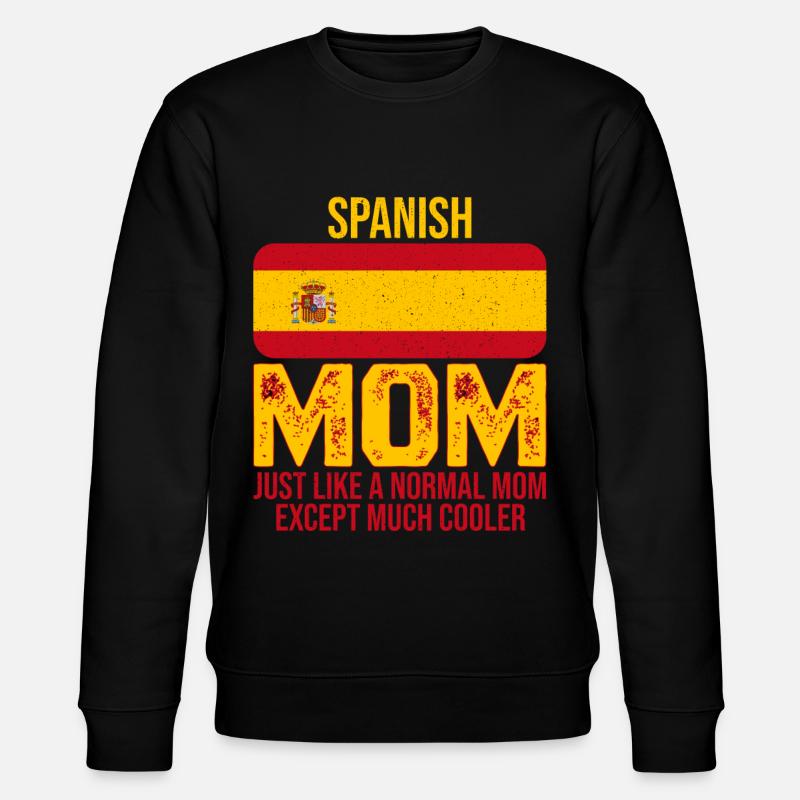 Spansk mor Spanien flag for Mors Dag - Stanley/Stella økologisk unisex-sweatshirt CHANGER - sort