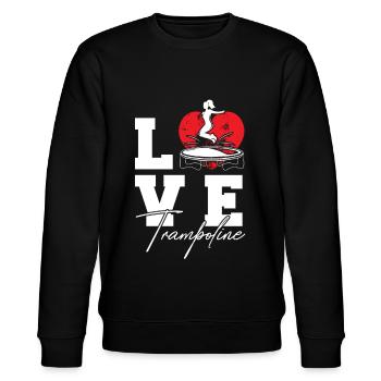 Trampoline Love Girls Jumping - Stanley/Stella CHANGER Unisex Organic Sweatshirt - black - Front - Nik (191cm) & Marisol (170cm)