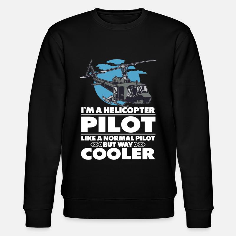 Cool Helicopter Pilot - Sweat bio CHANGER Stanley/Stella Unisexe - noir
