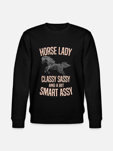 Pferde Frau - Stanley/Stella Unisex Bio-Sweatshirt CHANGER - Schwarz