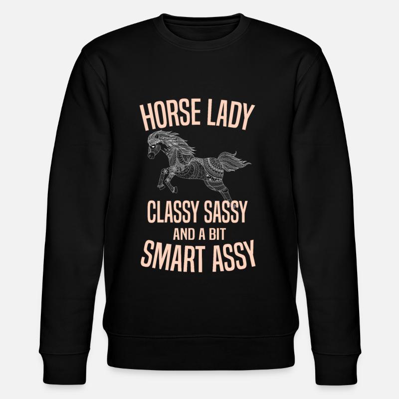 Pferde Frau - Stanley/Stella Unisex Bio-Sweatshirt CHANGER  - Schwarz