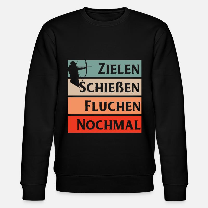Bogenschießen Bogenschütze Geschenk Pfeil Bogen - Stanley/Stella Unisex Bio-Sweatshirt CHANGER  - Schwarz