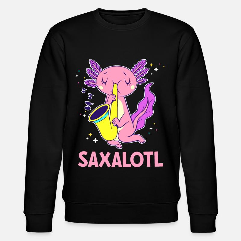 Cute Axolotl Kawaii Saxalotl - Sweat bio CHANGER Stanley/Stella Unisexe - noir