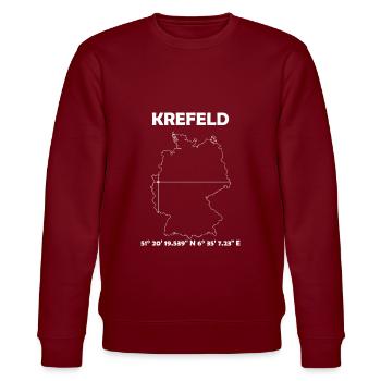 Krefeld Carte - Sweat bio CHANGER Stanley/Stella Unisexe - bordeaux - Devant - Nik (191cm) & Marisol (170cm)