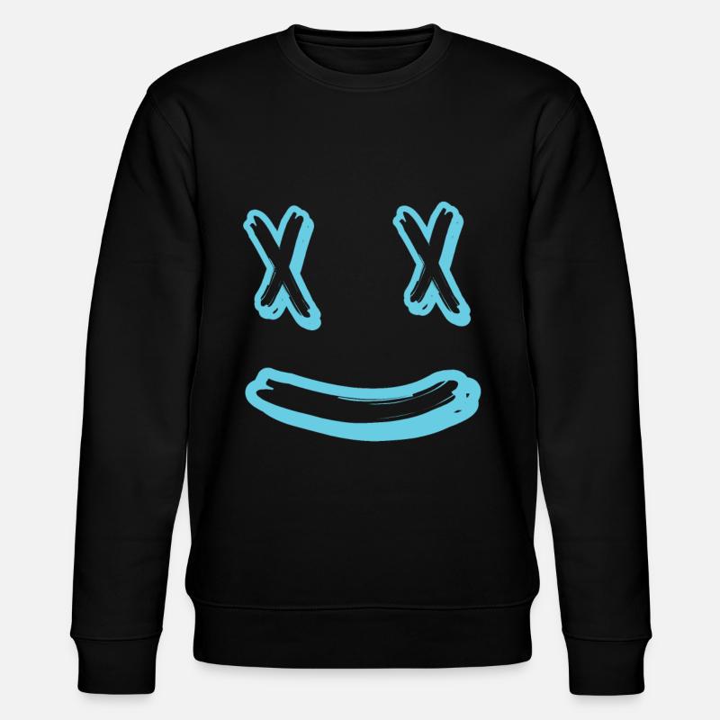 Face Smile - Stanley/Stella CHANGER Unisex Organic Sweatshirt - black