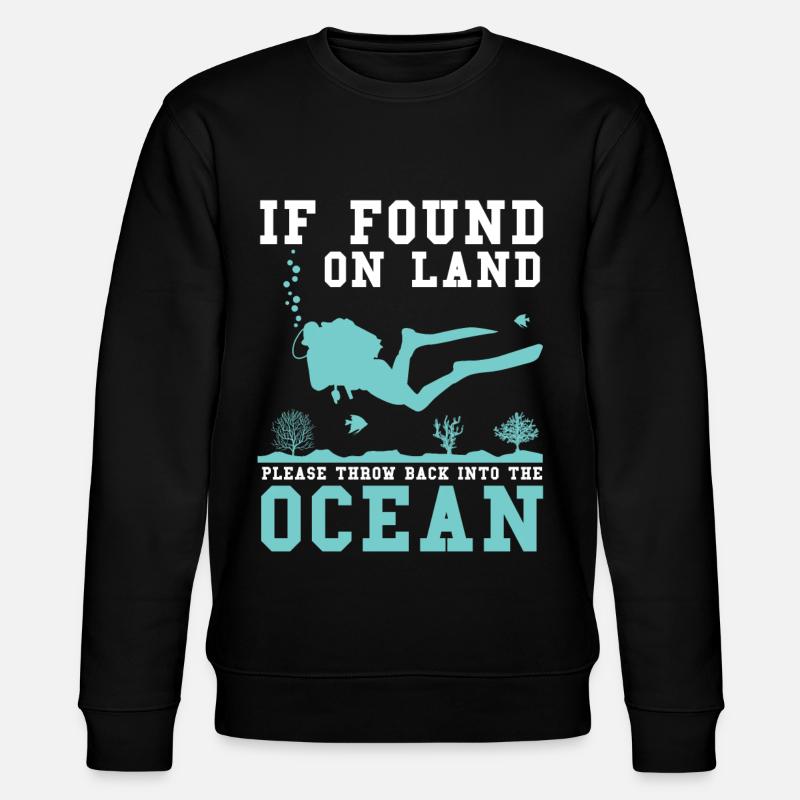 Lustiger Taucher Spruch - Stanley/Stella Unisex Bio-Sweatshirt CHANGER  - Schwarz