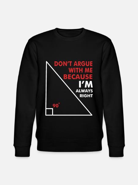 Matematiklærer siger - Matematik Joke fra læreren - Stanley/Stella økologisk unisex-sweatshirt CHANGER  - sort