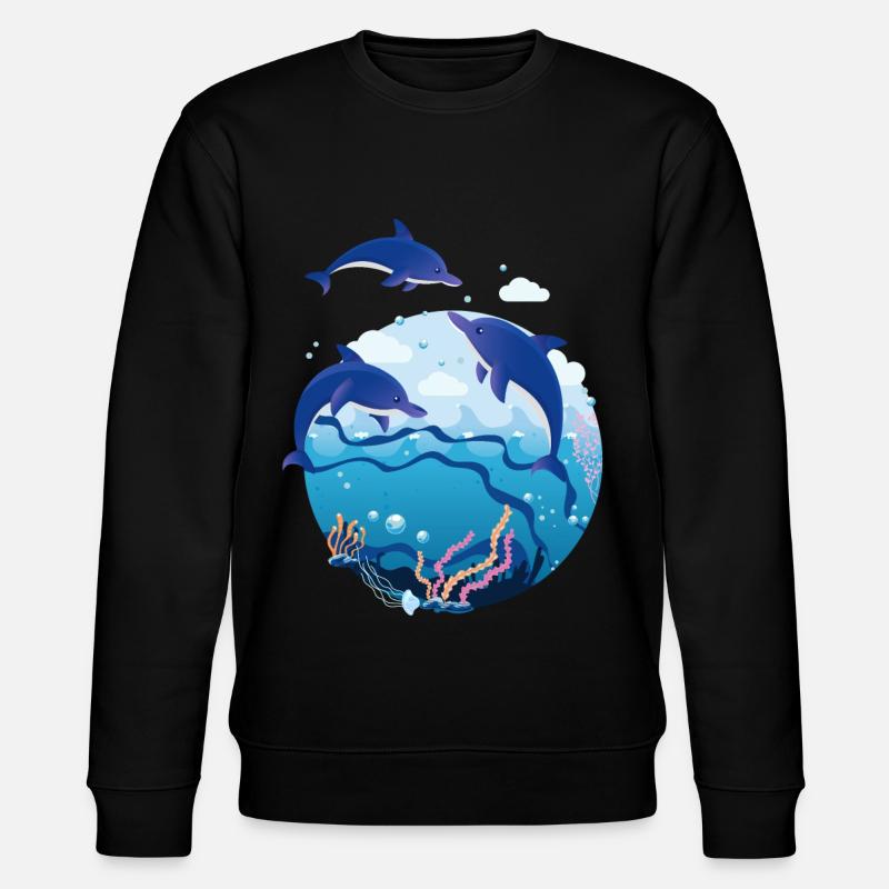 dolphin - Stanley/Stella CHANGER Unisex Organic Sweatshirt - black