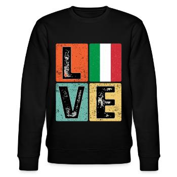 I Love Italy drapeau pour la fierté italienne - Sweat bio CHANGER Stanley/Stella Unisexe - noir - Devant - Nik (191cm) & Marisol (170cm)